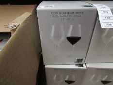 Set of 4 John lewis Red Wine Glasses. New & boxed