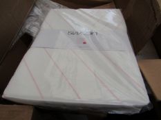 1 x Swoon Boole King White & Pink Duvet Set 200 Thread Count 100% Cotton new & packaged see image