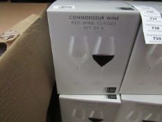 Set of 4 John lewis Red Wine Glasses. New & boxed