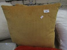 Mustard Cordoroy cushion approx 50cm x 50cm