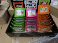 Box of 24 x Mini Phote Frames. New & in a Retail Counter Display Box