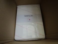1 x Swoon Wiles King White & Pink Duvet Set 200 Thread Count 100% Cotton new & packaged see image