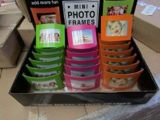 Box of 24 x Mini Phote Frames. New & in a Retail Counter Display Box