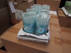 8 x Indoor Battery Operated LED Candles with 4hr or 8hr auto options new & packaged (batteries not