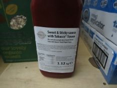 2 x 1.12kg Sweet & Sticky Sauce With Tabasco Sauce. Unused. BB 11/20