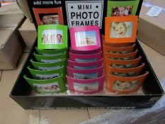 Box of 24 x Mini Phote Frames. New & in a Retail Counter Display Box