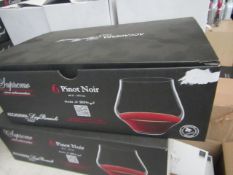 Set of 6 Luigi Bormioli Pinot Noir 45cl Glasses. New 7 Boxed