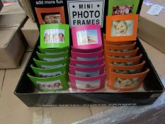 Box of 24 x Mini Phote Frames. New & in a Retail Counter Display Box