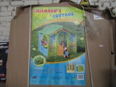 Childrens Cottage. 11cm x 130cm x 115cm. Boxed but unchecked