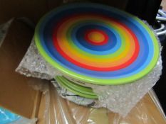 8 x 26cm Rainbow Design Plates. New