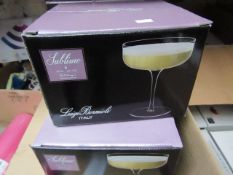 Set of 4 Luigi Bormioli 30cl Cocktail Glasses. New & Boxed