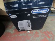 Delonghi Electric Oil Filled Radiator. Boxed & Powers on but havent tested any functions