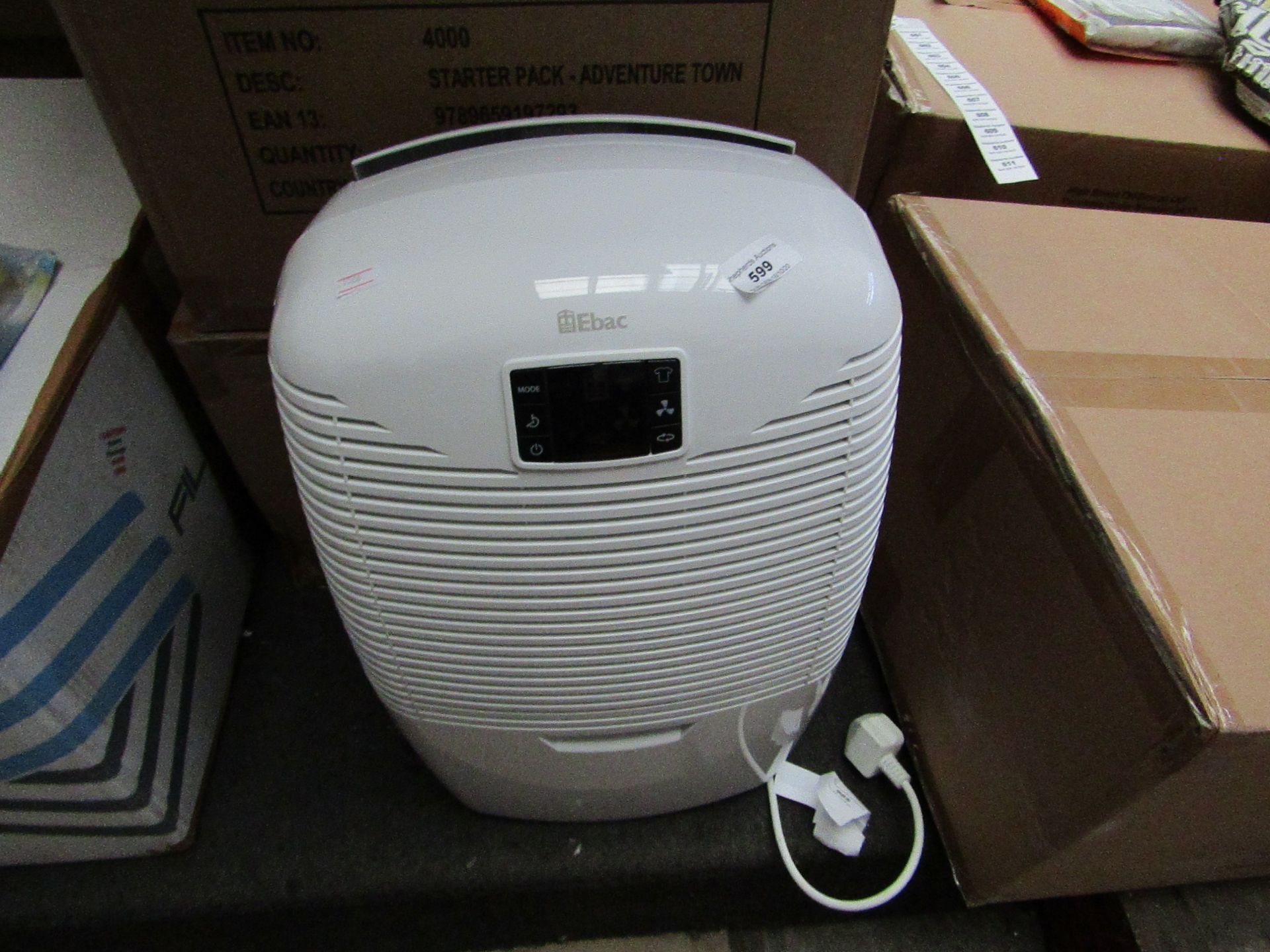 Ebac DI821WG-GB Dehumidifier. RRP £229. Powers on