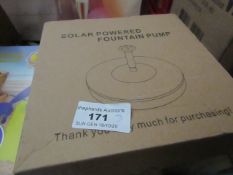 3 x Solar powered Fountain Pumps. New & Boxed