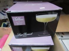 Set of 4 Luigi Bormioli 30cl Cocktail Glasses. New & Boxed