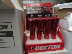 1 x Dekton 6 LED Ratchet Torch with accessories. Unused