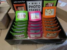 Box of 24 x Mini Phote Frames. New & in a Retail Counter Display Box