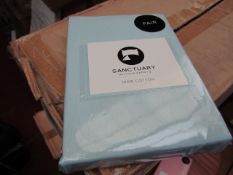 Pair of Sanctuary Duck Egg Pillow Cases. New & Packaged