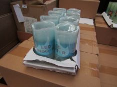 8 x Indoor Battery Operated LED Candles with 4hr or 8hr auto options new & packaged (batteries not