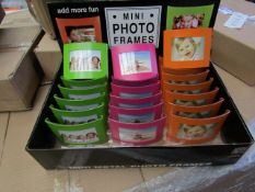 Box of 24 x Mini Phote Frames. New & in a Retail Counter Display Box