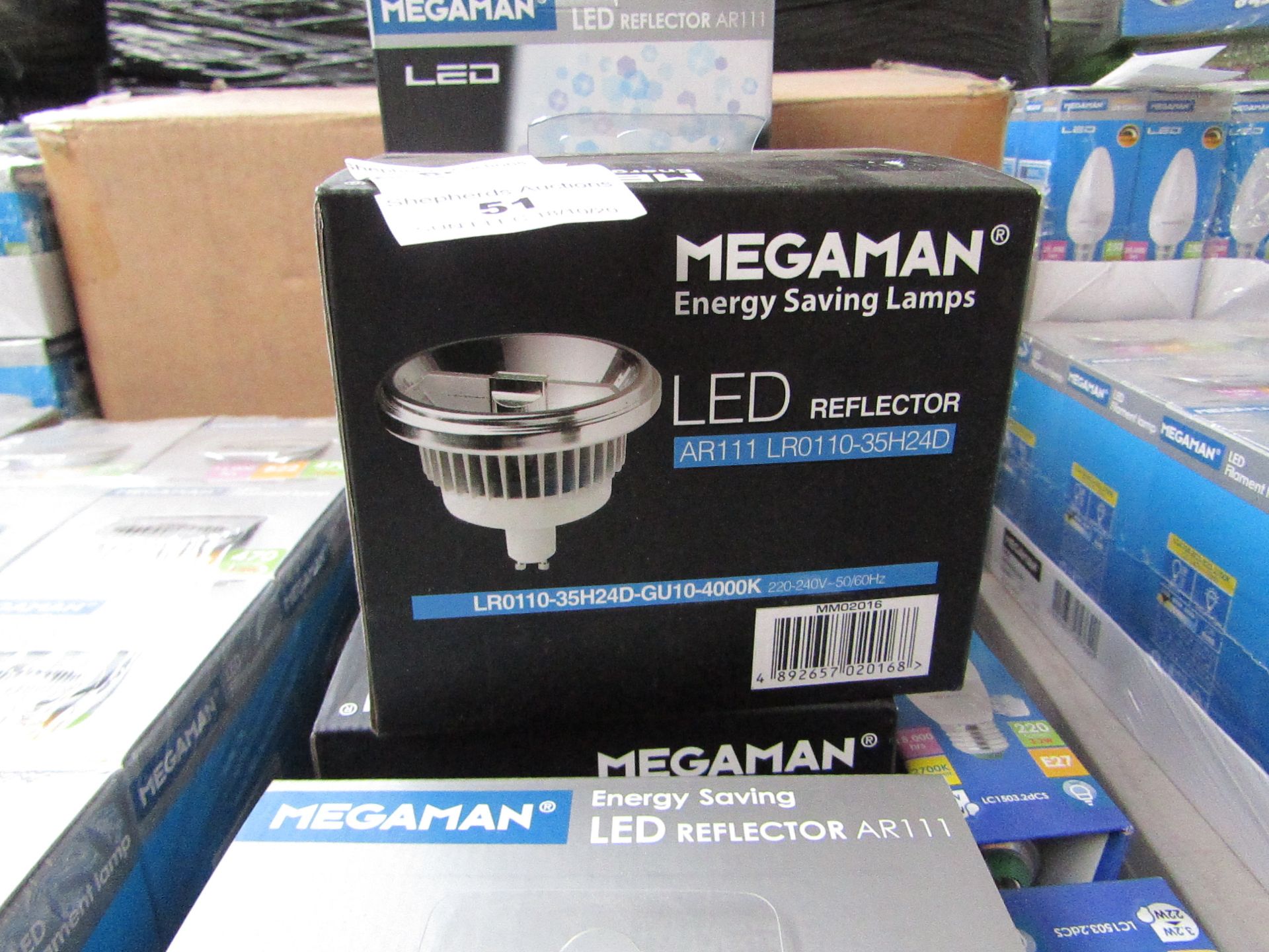 MegaMan Energy Saving LED Reflector Lamp, New and Boxed. 30,000 Hrs / GU10 / 500 Lumens