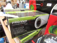 Pro-view anti vandal IP bullet camera, unchecked and boxed.