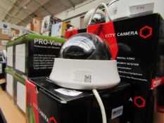 CCTV network dome camera, unchecked and boxed.