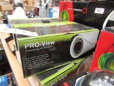 Pro-view anti vandal IP bullet camera, unchecked and boxed.
