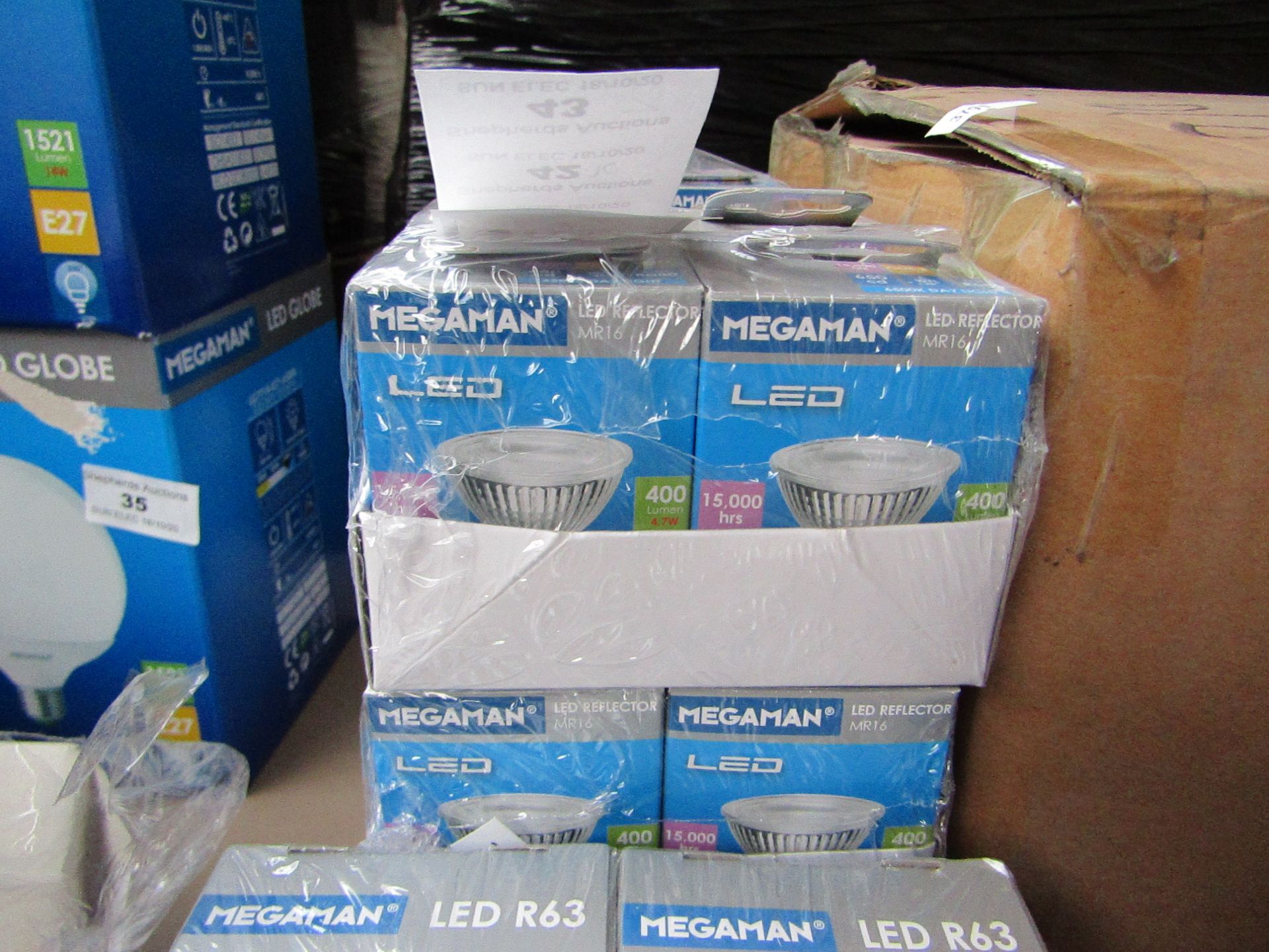 10x Megaman - LED Reflector MR16 Bulb, new and boxed. 15,000Hrs / GU5.3 / 400 Lumens