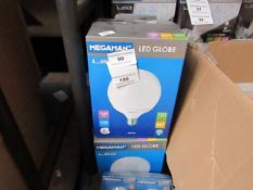 1x Megaman LED globe bulb, new and boxed. 15,000Hrs / E27 / 1521 Lumens