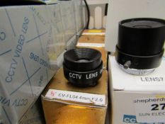 10x 8mm CCTV universal lens, unchecked and boxed. Please note, the "mm" stated on this description