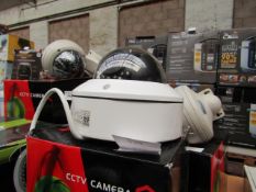 CCTV network dome camera, unchecked and boxed.