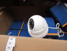 4x CCTV colour network dome cameras, unchecked and boxed.