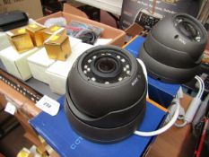 Dome network camera, unchecked and boxed.