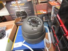 Dome network camera, unchecked and boxed.