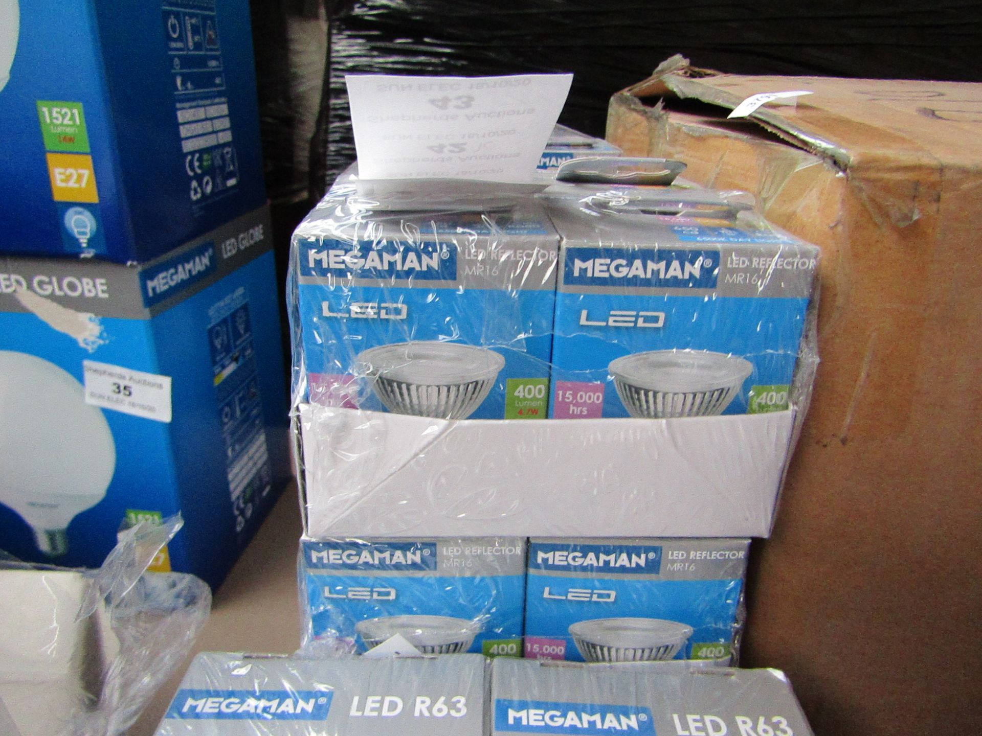 7x Megaman - LED Reflector MR16 Bulb, new and boxed. 15,000Hrs / GU5.3 / 400 Lumens
