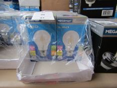 1x Megaman LED Filament bulb, new and boxed. 15,000Hrs / B22 / 470 Lumens