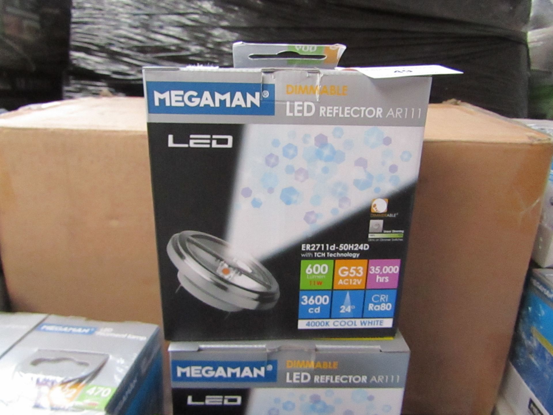 1x Mega Man LED Dimmable Reflector lamp, New and Boxed. 35,000 Hrs / G53 / 600 Lumens