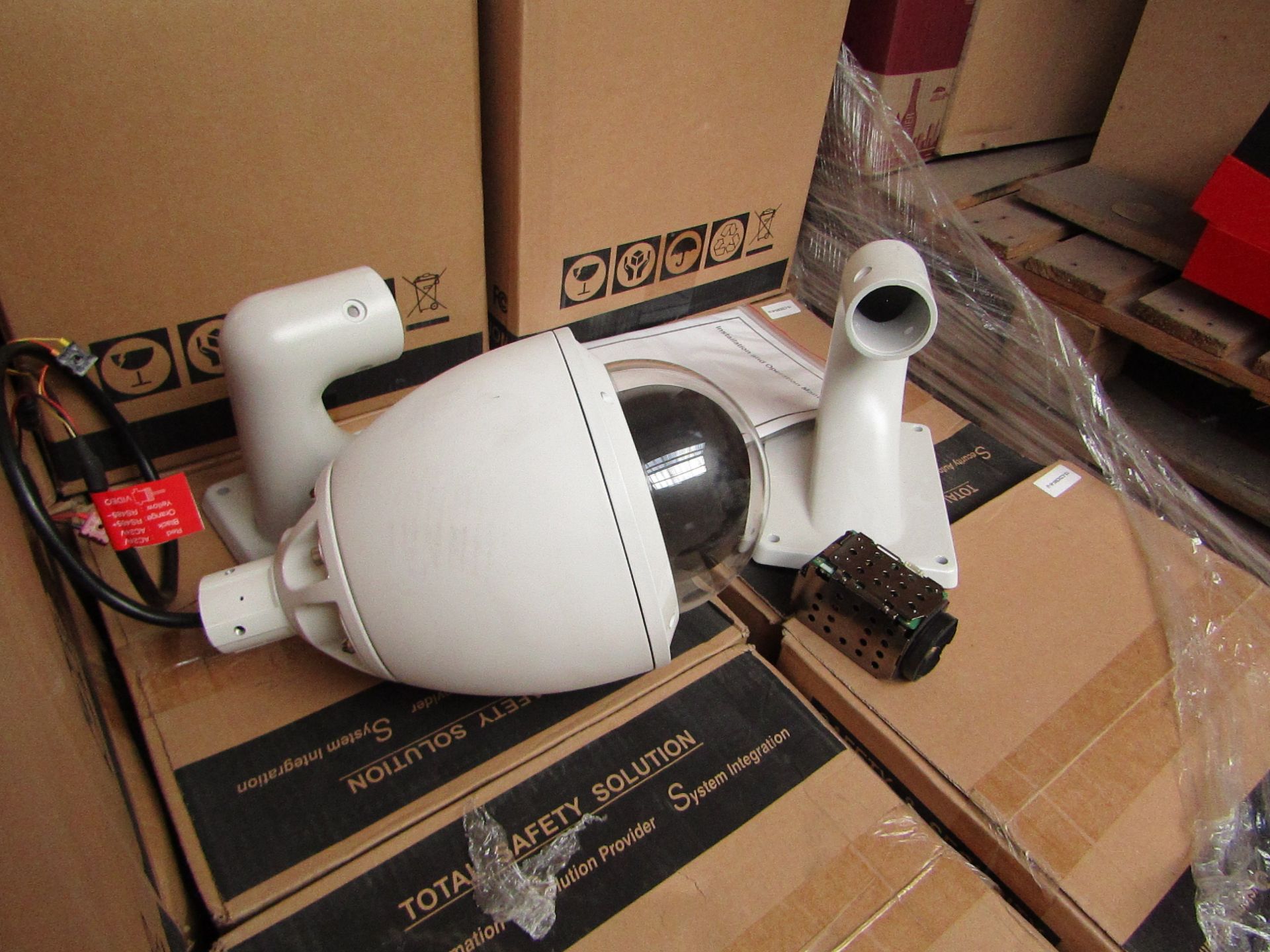 Cop Security full PTZ camera set with spare wall bracket, vendor suggests tested working and