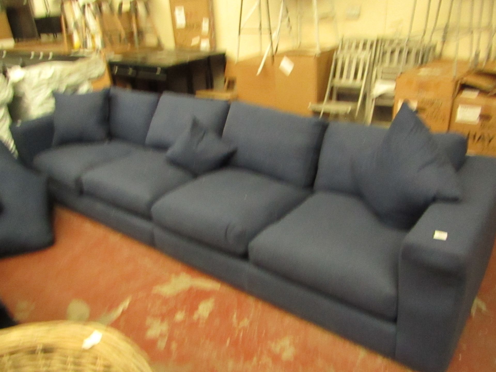| 1 X | SWOON BLUE COLOURED SOFA | LOOKS UNUSED (NO GUARANTEE), WE ARE UNSURE IF THE SOFA IS 2 PARTS
