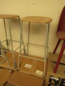 |1 x | HAY SOFT EDGE GREY STEEL LEG BAR STOOL 199075| BOXED | RRP £145 | UNCHECKED NO GUARANTEE |