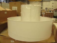 | 1X | MADE.COM EXTRA LARGE SAGE LAMPSHADE WHITE 40 H X 57 L X 57 W CM | RRP £195 BOXED | NO