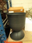 | 1X | FERM LIVING HOUR GLASS SMALL METAL LANT POT, BOXED AND UNCHECKED | RRP £95 |