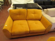 | 1X | SWOON 2 SEATER MUSTARD SOFA | HAS A COUPLE OF DIRTY MARKS AND A COUPLE OF SMALL SCUFFS ON THE