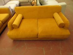 | 1X | SWOON 2 SEATER MUSTARD SOFA | HAS A COUPLE OF DIRTY MARKS AND A COUPLE OF SMALL SCUFFS ON THE