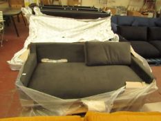 | 1X | SWOON 2 SEATERDARK CHARCOAL SOFA | HAS A SMALL TEAR ON THE BACK AND IS MISSING A BACK