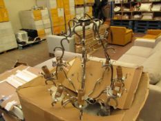 | 1 X | COX AND COX COACH HOUSE METAL VINTAGE STYLE CHANDELIER | LOOKS UNUSED BUT APPEARS TO BE