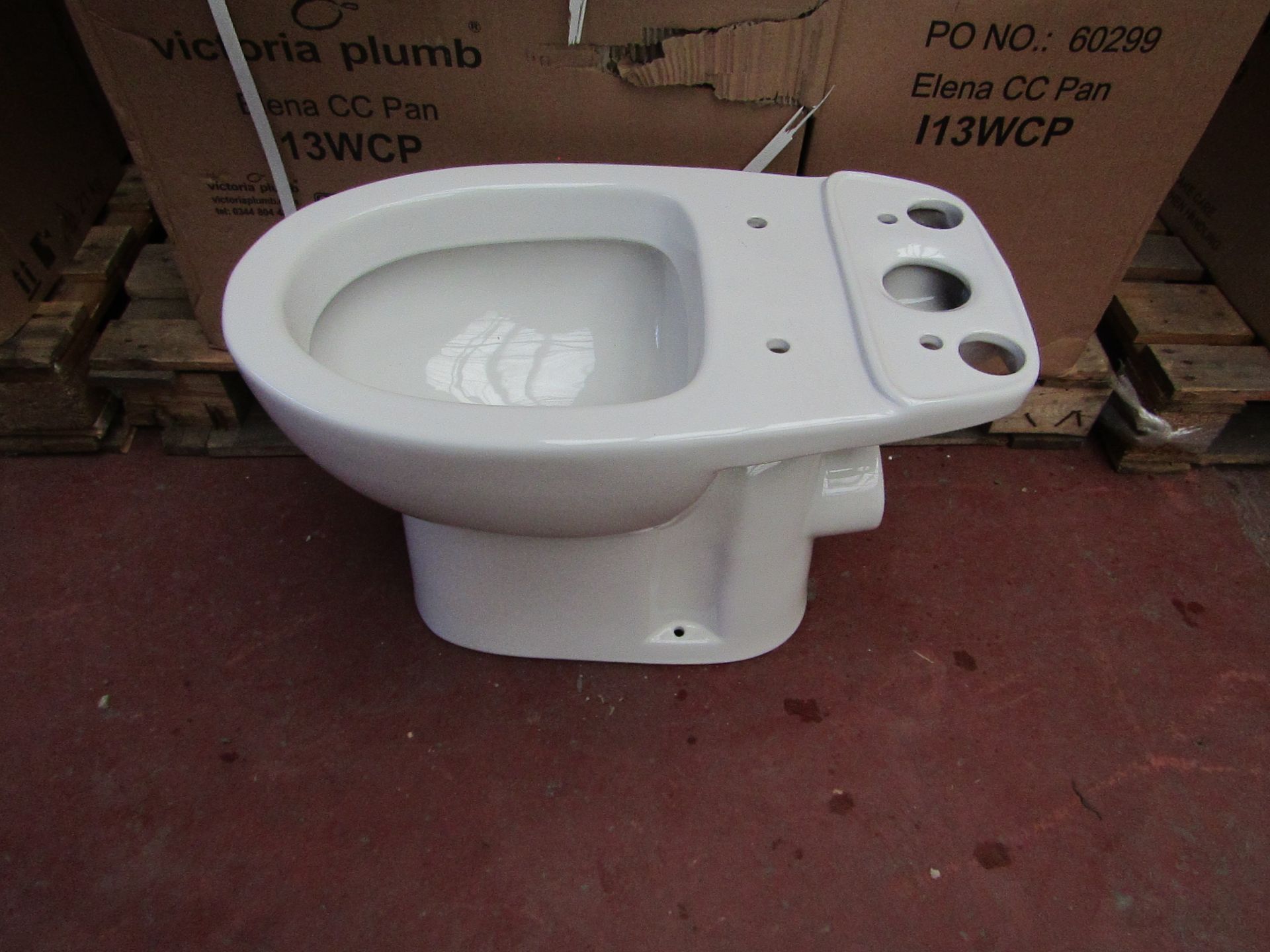 4x Victoria Plumb Elena CC pan I13WCP toilet pan, new and boxed.
