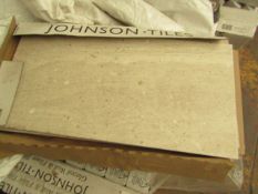 2x Packs of 5 Warm Sand Matt 300x600 wall and Floor Tiles By Johnsons, New, the RRP per pack is £