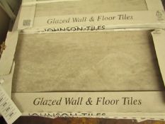 2x Packs of 5 Grey Ashley wall 300x600 wall and Floor Tiles By Johnsons, New, the RRP per pack is £